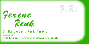 ferenc renk business card